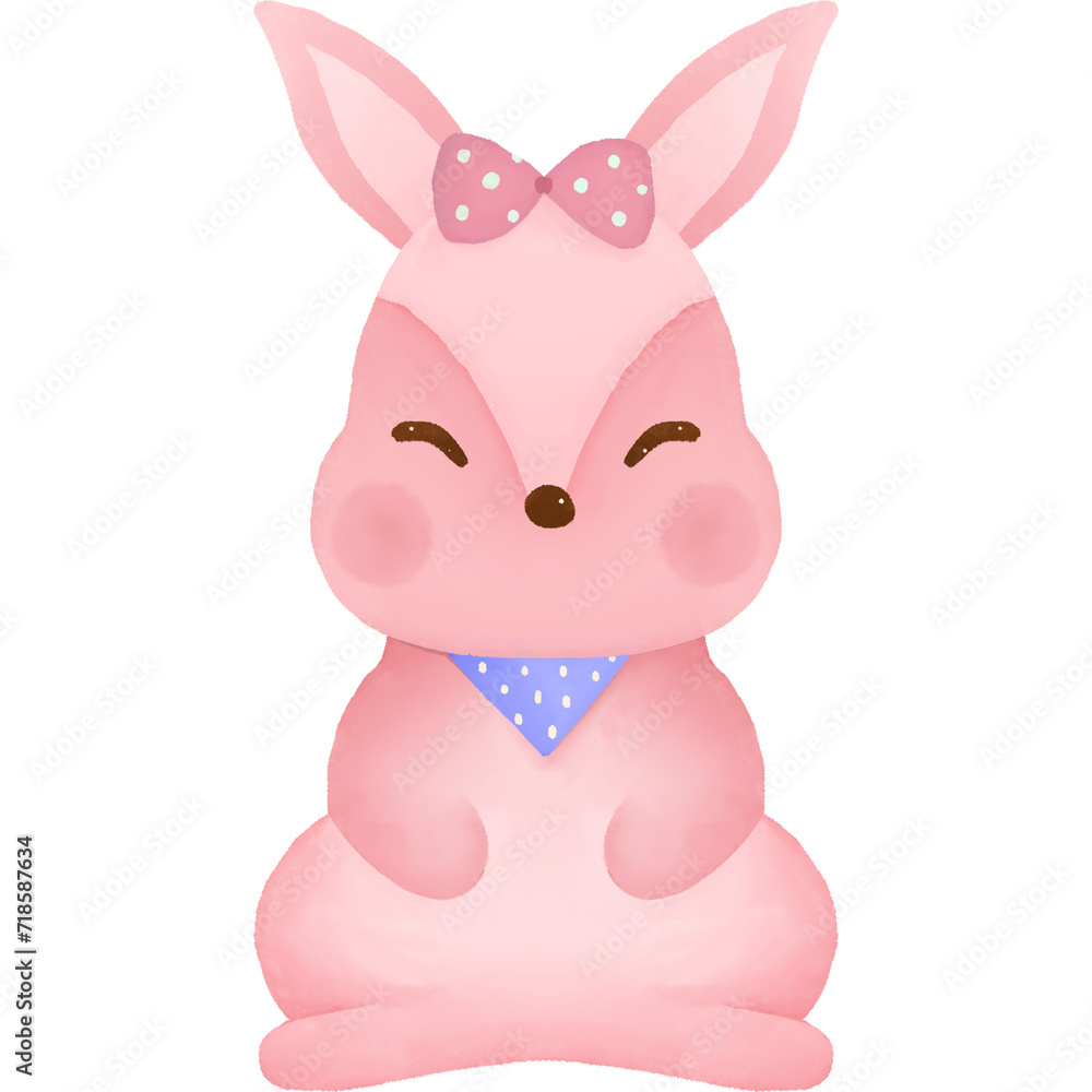 Obraz premium bunny clipart. watercolor style. isolated on transparent background