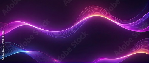 Abstract light wave Background ,aesthetic, colorful background with abstract shape glowing in ultraviolet spectrum, curvy neon lines, Futuristic