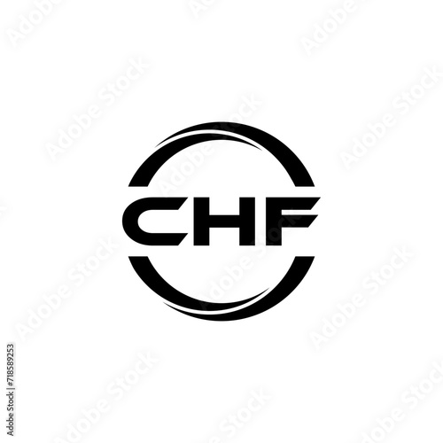 CHF letter logo design with white background in illustrator  cube logo  vector logo  modern alphabet font overlap style. calligraphy designs for logo  Poster  Invitation  etc.