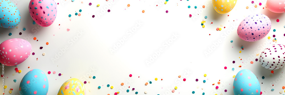 Easter greeting banner with copyspace for text Easter greeting banner with copyspace for text