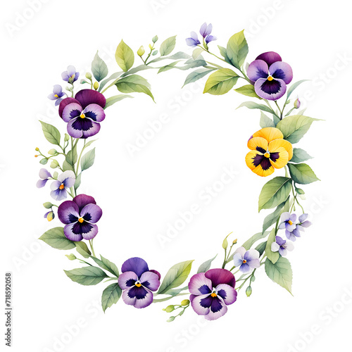 pansy-floral-wreath-minimalist-watercolor-style-trending-on-artstation-sharp-focus-white-background