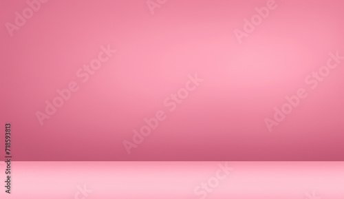 pink-themed Empty Interior Room with Steel Wall and Floor Design in 3D Render