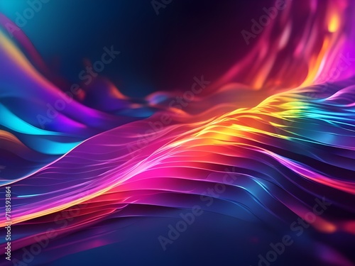 Wallpaper Mural Default 3d render abstract background with colorful spectrum Digital ultraviolet wallpaper Torontodigital.ca