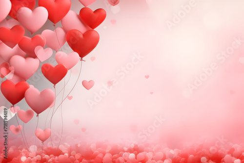valentine background with balloons