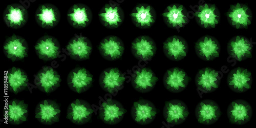 2D Particles loopable Effects with a Black Background for the 2D game 