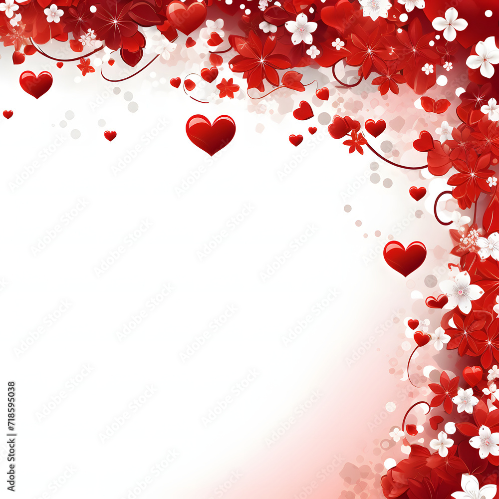 valentines day background with hearts