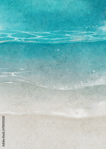 Fototapeta Naklejka Na Ścianę i Meble -  Abstract Beach watercolor background
