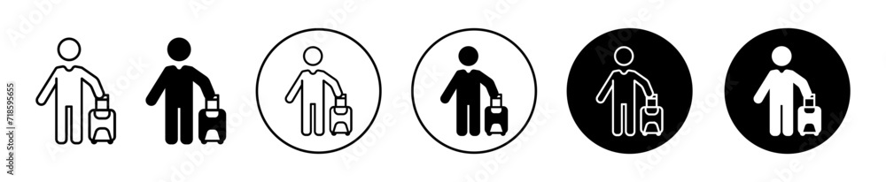 Guest vector icon set collection. Guest Outline flat Icon.
