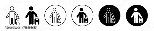 Guest vector icon set collection. Guest Outline flat Icon.
