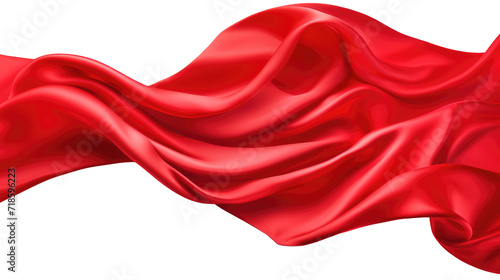 Red silk isolated on trasnparent background