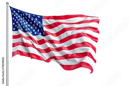 Proudly waving american flag, symbol of freedom and democracy. national icon of the USA. AI
