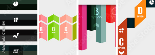 Set of line infographic backgrounds. Vector illustration For Wallpaper, Banner, Background, Card, Book Illustration, landing page