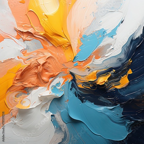 an illustration of an abstract painting using vivid colors and brush strokes