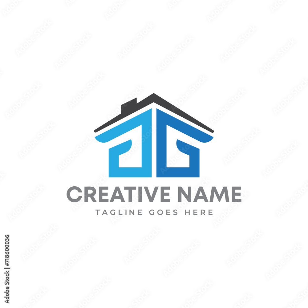 initial letter JG combination mark Real estate or roofing company property creative logo. editable vector eps file ready to use. initial letter JG combination mark Real estate or roofing company property creative logo. editable vector eps file ready to use.