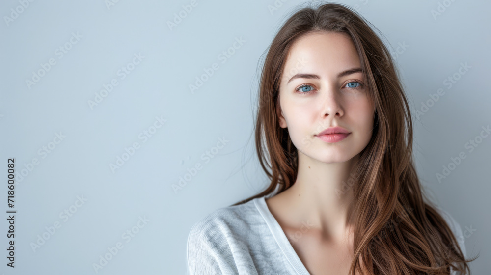 Confident young entrepreneur woman isolated on a white background with space for text Confident young entrepreneur woman isolated on a white background with space for text