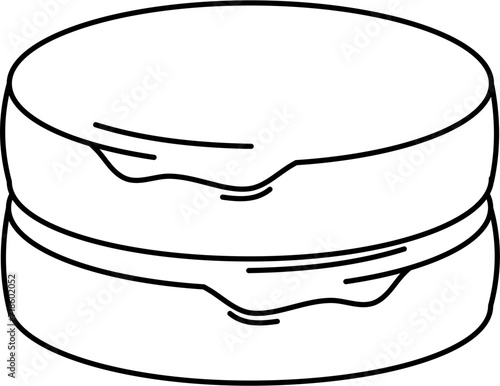 Peppermint patties outline illustration vector