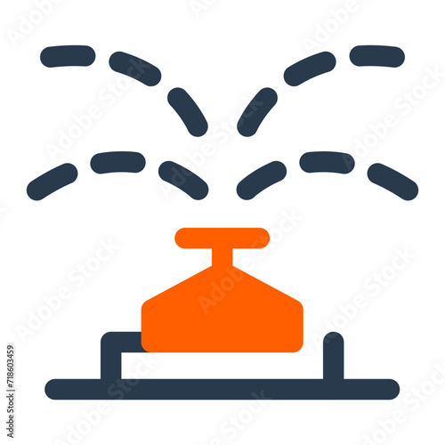 Automated Sprinkler System Vector Icon Illustration