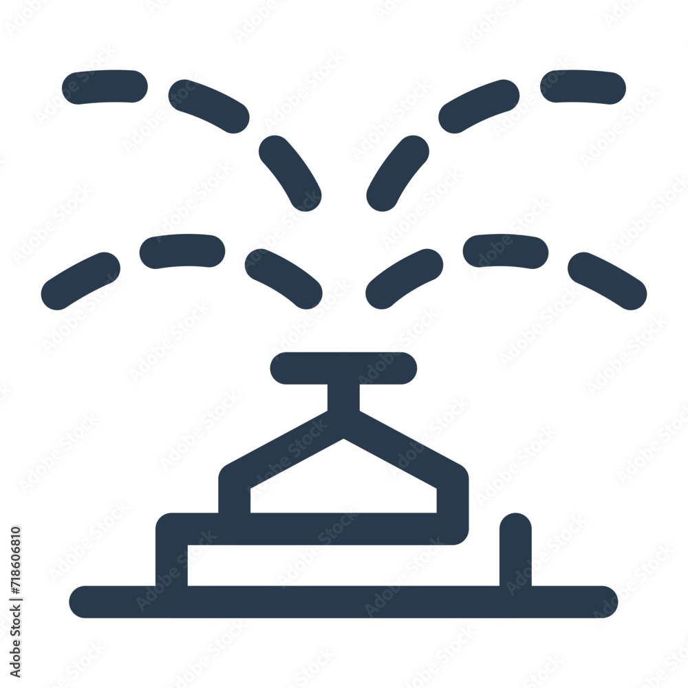 Automated Sprinkler System Vector Icon Illustration Automated Sprinkler System Vector Icon Illustration