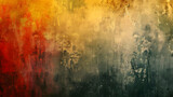 Abstract Painting of Yellow, Red, and Green