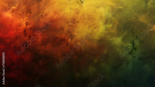 Painting of Red, Yellow, and Green Background