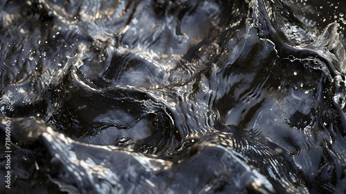 Close Up View of Water on a Rock