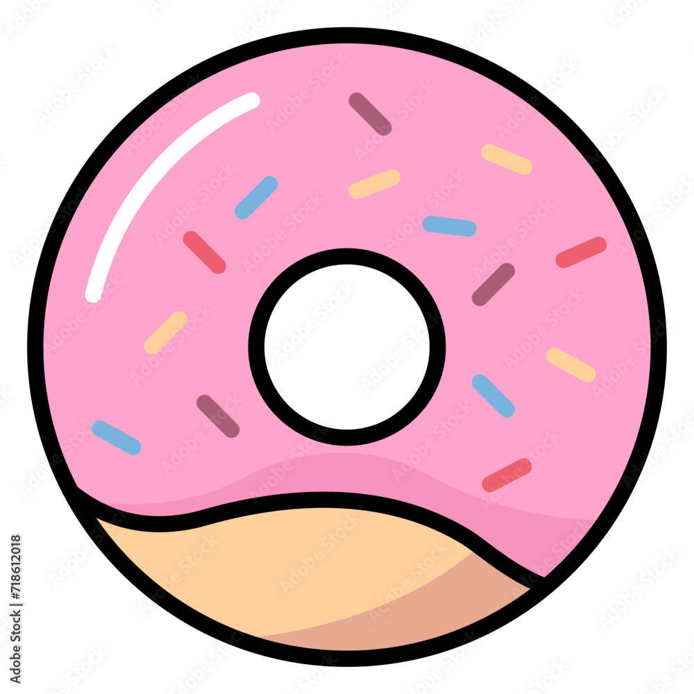 Fototapeta premium Donut icon. Doughnut icon
