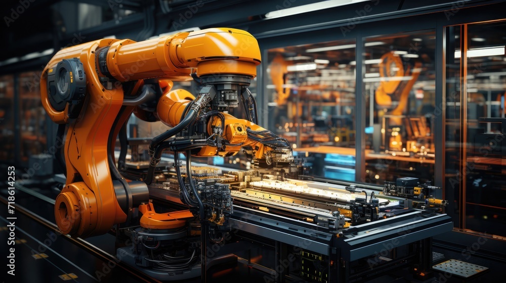 3d rendering robotic arms working on a factory conveyor belt 3d rendering robotic arms working on a factory conveyor belt