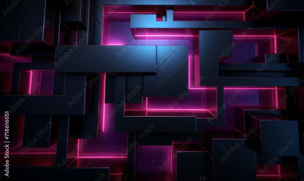 purple color background with neon lines in the shape of an abstract tangle purple color background with neon lines in the shape of an abstract tangle