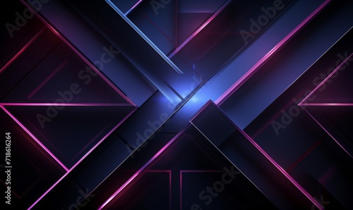 purple color background with neon lines in the shape of an abstract tangle
