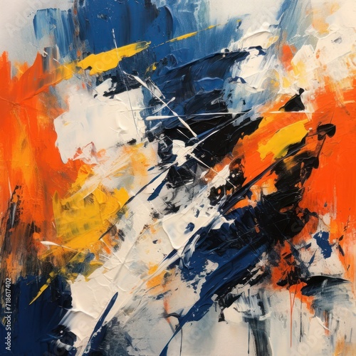 an illustration of an abstract painting using vivid colors and brush strokes