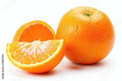 Halved Shogun orange isolated on white