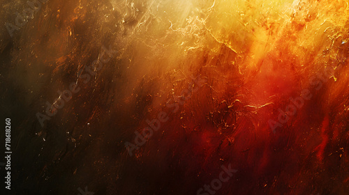 Abstract Painting of Yellow and Red Colors