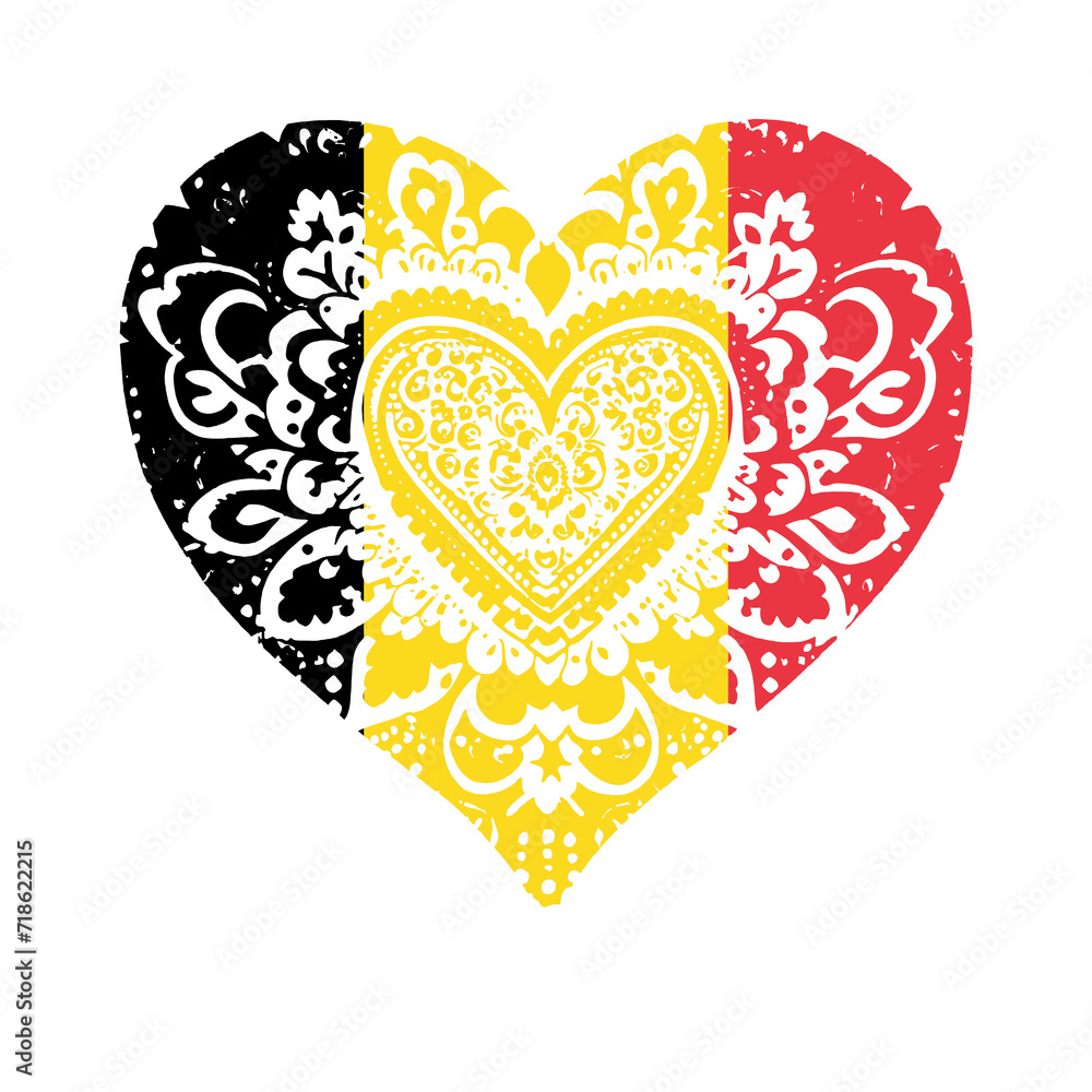Heart symbol design National flag style Heart symbol design National flag style