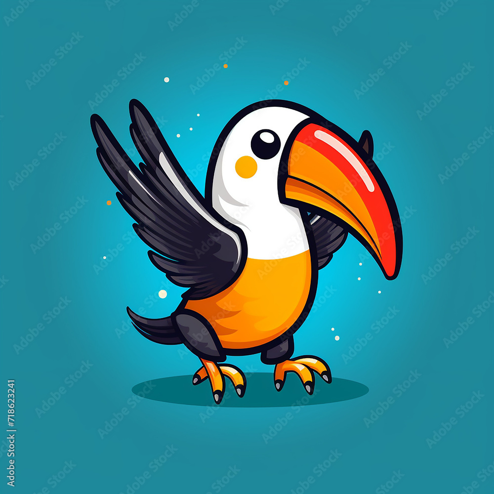 Naklejka premium Tango_Toucan_Toucan_dancing_a_passionate_tan
