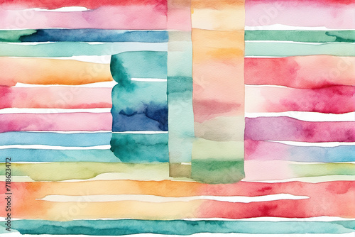 Background of colorful watercolor brush lines