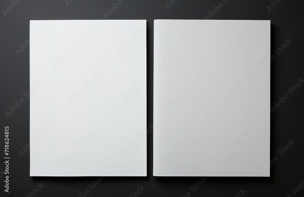 A white sheet of paper is photographed in front of a textured wall. generative AI A white sheet of paper is photographed in front of a textured wall. generative AI