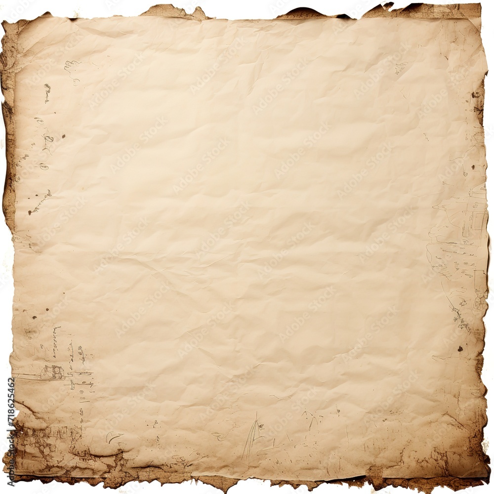 Blank paper with wavy texture and brown texture in vintage style. generative AI Blank paper with wavy texture and brown texture in vintage style. generative AI