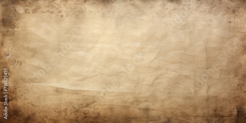 Blank paper with wavy texture and brown texture in vintage style. generative AI