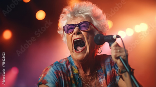 Grandma lead singer roaring,  a voice that defies time photo