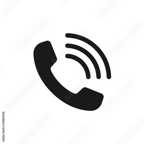 phone call icon isolated on transparent background