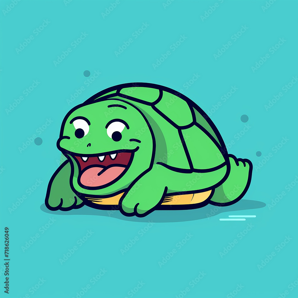 Fototapeta premium Tickle_Tortoise_Tortoise_laughing_when_tickl