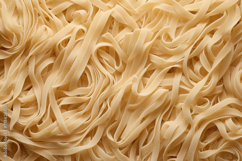 Tumpukan Mie pasta yang bergelombang.  generative Ai
