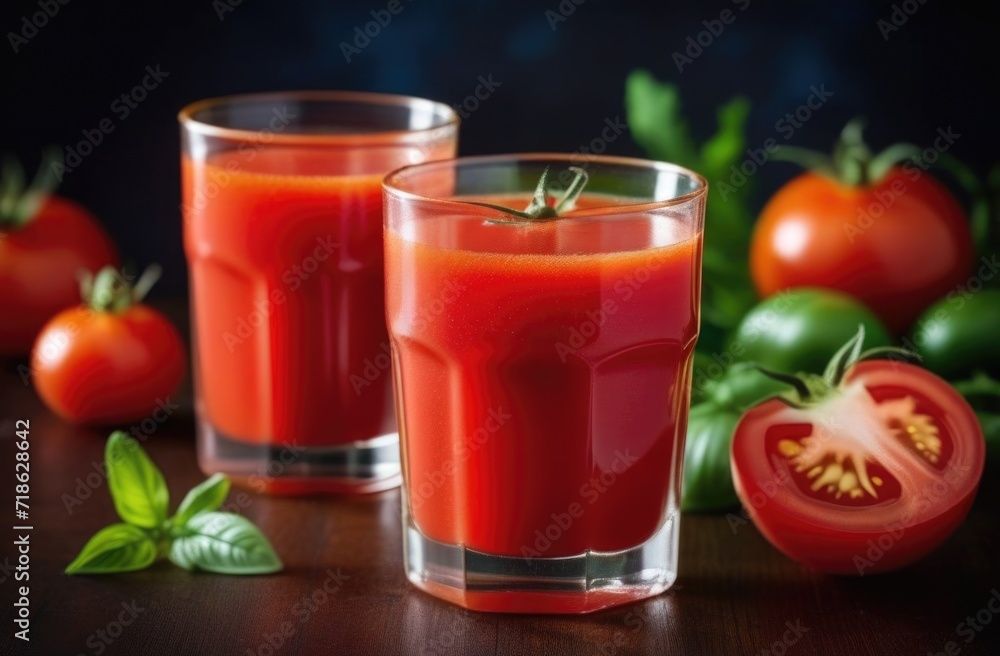 Tomato juice. Fresh red tomato detox juice in glass. Homemade tomato juice. Tomato juice. Fresh red tomato detox juice in glass. Homemade tomato juice.