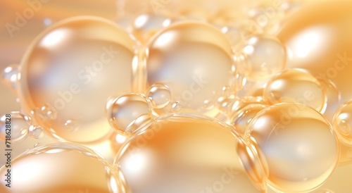 shiny golden brown bubbles. generative AI