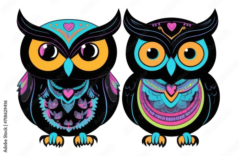 owl cartoon flat view poster. abstract owl wall art printable background for invitation card banner and design template. owl cartoon flat view poster. abstract owl wall art printable background for invitation card banner and design template.