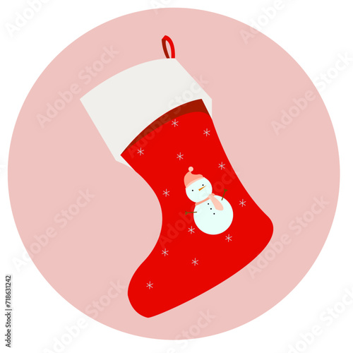christmas sock isolated on white