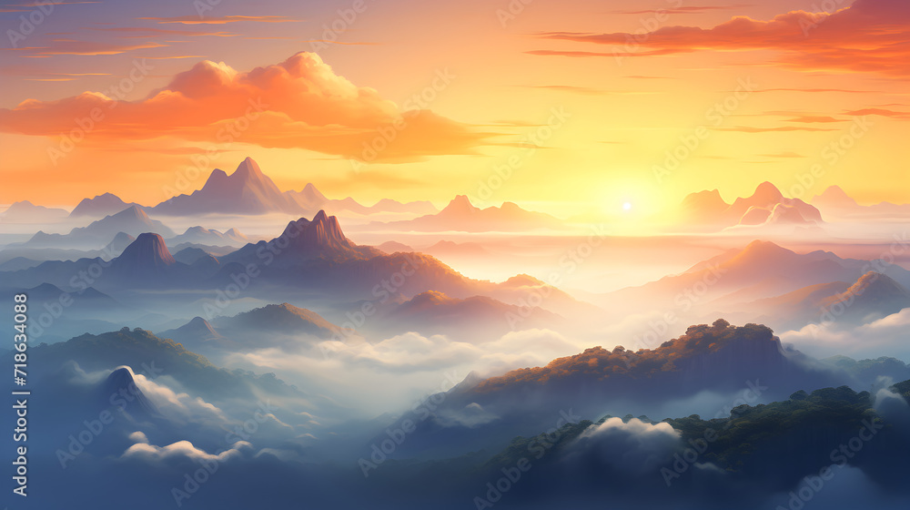 Sunset in the mountains wallpapers and images,,
Beautiful aerial view above clouds at sunset. sunset above the clouds.