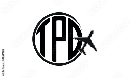 TPO three initial letter circle tour & travel agency logo design vector template. hajj Umrah agency, abstract, wordmark, business, monogram, minimalist, brand, company, flat, tourism agency, tourist