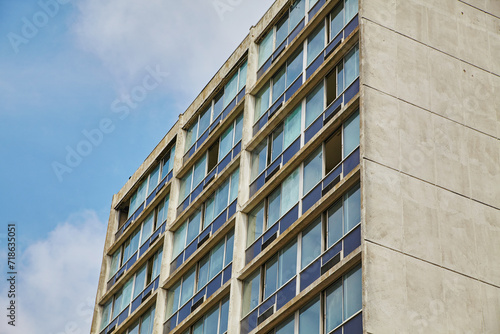 Reflective Windows on Abandoned Urban Hotel Facade, Ohio