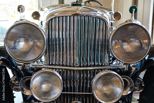 Vintage Car Chrome Grill and Headlights Close-Up © Nicholas J. Klein